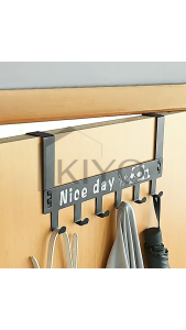 KIYO Gantungan Tempel Pintu Minimalis Hook 6 Kaitan / Gantungan Baju Hook / Gantungan Pintu Kamar Tanpa Paku Dan Bor / Untuk Gantung Baju Handuk Tas Dan Lain-Lain / Hook Hanger Gantungan Belakang