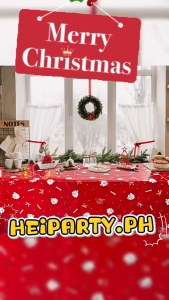 137*183cm Merry Christmas Table Cloth Ployester PVC Snowflake Prints Table Cover party Decoration