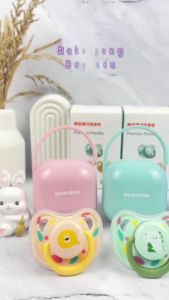 Empeng Bayi Datar Lembut Empeng Dot Baby Pacifier Motif Free Kotak Penyimpanan BPA Free BB141