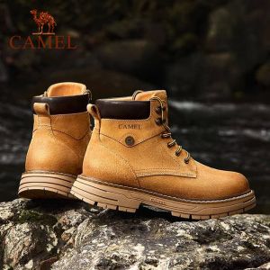Cameljeans Mens Boots Autumn Winter Plus Velvet British Retro Outdoor Short Boots