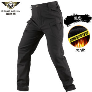 Mens Outdoor Soft Shell Trousers Shark Skin Fleece Lined Waterproof Tactical Long Pants Workwear Trousers Hiking Camping Travel Gear