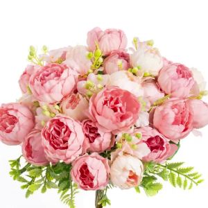 Artificial Flowers Silks Peony Roses Outdoor Wedding Party Bridal Bouquets Home Room Vase Garden Yard Room Decora Diy Gifts Box