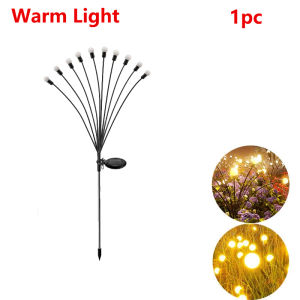 IWP | 1~2Pcs Solar Garden Lights Firefly Floor Lights Outdoor 6/8/10LED Lights Garden Decorative Ball Lights For Garden Outdoor Decor