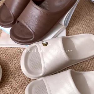 XIXITIAO Simple and Non-Slip ins New Casual Soft Sole Comfortable One-Word Sandals for Bathroom Shower Home Use eva Summer Slippers