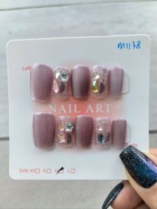10 PCS PRESS ON NAILS. HANDMADE NAILS SIZE M