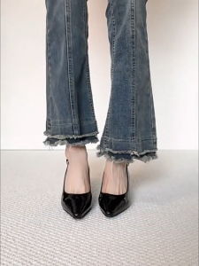 Fleeti Korean Point Closed Toe Slingback Block Chunky Heel Sandals for Women COD high heels for elegant women