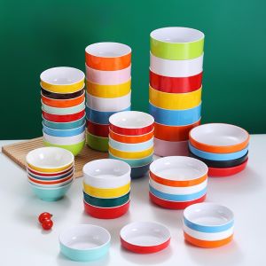 Small Melamine Steamed Rice Bowl Plastic Restaurant Special Bowl Porcelain Simulation Business Fast Food Restaurant Rice Bowl
