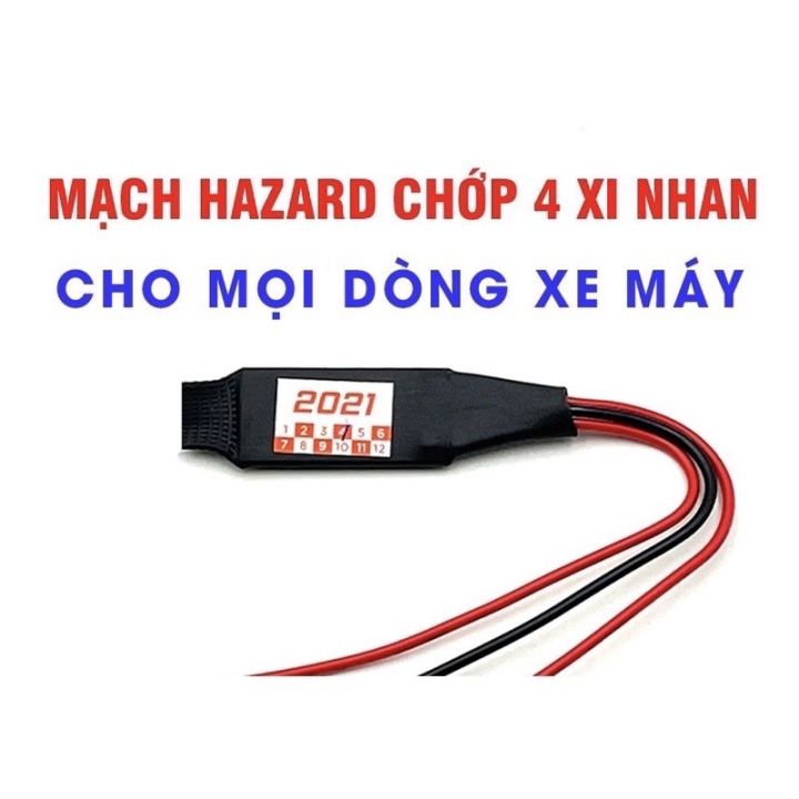 Mạch Hazard nháy chớp 4 xi nhan lắp đặt cho mọi loại xe