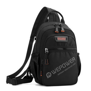 Casual Sports Mens Crossbody Bag Chest Bag Double Shoulder Bag Trendy Leisure Fashion HaoShuai Brand Oxford Cloth Zipper Closure