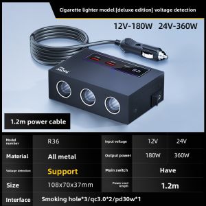 HELLOLEIBOO | 360W 3-Port Quick Charge Car Charger