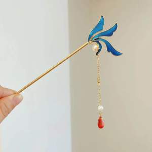 Trâm cài tóc đơn giản cho nữ trâm búi tóc hình hoa bằng gỗ kim loại nhựa nhẹ nhàng nữ tính