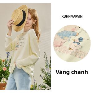 KUHNMARVIN | Áo Thun In Chữ Ngọt Ngào và Mát Mẻ cho Bé Gái Thu