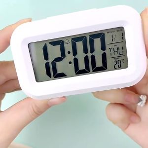 Jam Alarm Digital / Jam Beker Digital / Jam Weker Digital Led / Jam Waker Alaram / Jam Beker Alarm / Jam Beker Alarm Suara Kencang Backlight Waktu Dengan Kalender + Meja Termometer