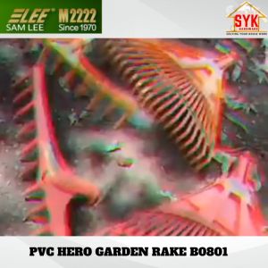 SYK Samlee B0801 Pvc Hero Garden Rake 20T Gardening Tools Kepala Pencakar Rumput Sapu Daun Sampah Cakar Plastik