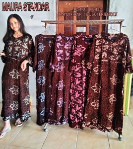 Daster batik cap ld 110cm busuu santung tebal adem tidak.nerawang daster maura realpict