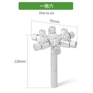 ZRDR | Stainless Steel Multi-Channel Aquarium CO2 Separator Distributor Check Valve Fish Tank CO2 Generator CO2 Regulator Accessories