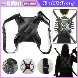 Adult Vintage Costume Harness Leather Back Scabbard for Sword Medieval Katana Accessory War Holder Role Playing Knight Holste