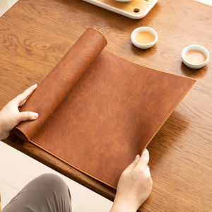 Cowhide Leather Table Runner Chinese Zen Tea Table Cloth Liner Tea Table Waterproof Tea Mat Mat Tea Table Coffee Table Cloth Bench