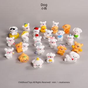 Mini Line Dog Series Cute Blind Bag Collectible Animal Figurines Creative Miniature Dolls Toys for All Ages Plastic Material
