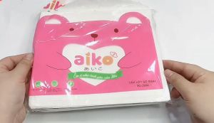 Tấm lót phân su sơ sinh AIKO cho bé túi 30 chiếc Kích Thước 20cm x 22cm - Chính hãng
