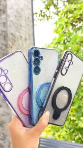Casing Motorola G34 G45 Glitter Ring Holder Magnetic