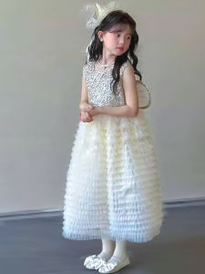 Girls Party Dress With Wings Sequin Mesh