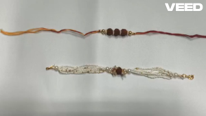 Designer Rudraksha Rakhi for Brother | Handmade Pearl & Rudraksha Rakhi Set | Traditional Raksha Bandhan Gift (Pack of 2)