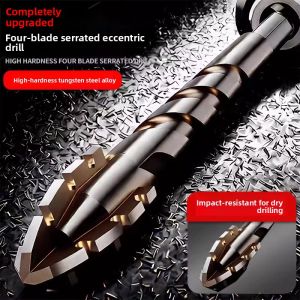 NIANXU | 4-Blade Sawtooth Dry Drilling Drill Bit for Tiles Glass Marble Concrete Stainless Steel