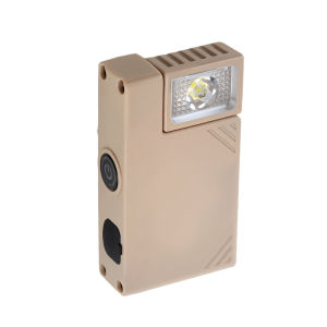 New Keychain Light Type-C Rechargeable Outdoor High Brightness Small Steel Cannon Dual Light Source Strong Light Mini Flashlight