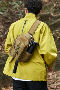 UPGREE Outdoor Chest Bag Men Multifunctional Hiking Bag Waterproof Travel Shoulder Bag Large Capacity Lightweight Sports Fitness Backpack Casual Shoulder Bag Camping Bag