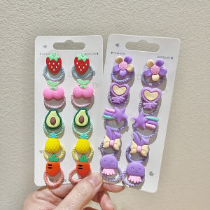 ริบบิ้นผ้าคล้องนิ้วหัวแม่มือขนาดเล็กสำหรับเด็กวัย 0-3 ปี ผ้าคล้องผมลายการ์ตูนสำหรับเด็กผู้หญิง ไม่ทำลายผม ริบบิ้นผ้าคล้องผมแบบลำลอง