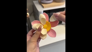 OHHDEER  Klip Magnetik Bunga Petal Untuk Peti Sejuk🌸 Double Layer Fridge Magnetic Flower Sealing Clip