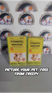 Nematocide (pyrantel) roundworms(Toxocara canis Toxascaris leonina) and hookworms (Ancylostoma sp. Uncinaria stenocephala) in dogs and cats.