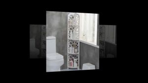 KÊ GÓC- KỆ GÓC 4 TẦNG BẰNG GỖ MÀU TRẮNG HỌA TIẾT HOA ĐƠN