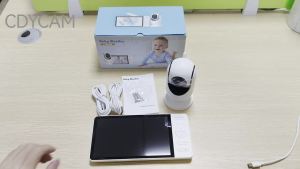 7 Inch Video Baby Monitor Night Vision No WiFi 4X Zoom Temperature Monitoring Two Way Audio Talk Baby Nanny Security PTZ Camera