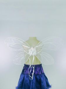 ปีกผีเสื้อสําหรับวันเด็กสีขาววันเด็กปีกขนนกปีกนางฟ้ามหัศจรรย์ปีกโปร่งใสอุปกรณ์ประกอบฉาก