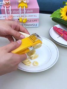 Banana Slicer Slicing Cutting Ham Sausage Fruit Split
