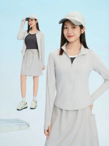 SANFU | Summer Patchwork Stand Collar Jacket Thin Lightweight Slim Fit Top