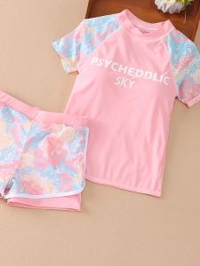 MONLEYTA | New 2025 Summer Girls Swimwear Set Sun Protection Quick Dry