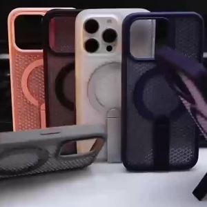 Magnetic For Magsafe Charging Heat Dissipation Case For XiaoMI 17T 15T 14T 17Pro Max Breathable Cooling Alloy Hide Bracket Cover