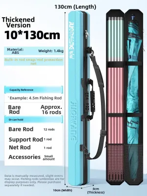 JUQINWANG | Hard Shell Lightweight Waterproof Multifunctional High Capacity Fishing Rod Bag