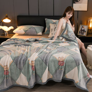 Chăn Bông Nỉ Coral Dày Dặn Chăn Đơn Giường Chăn Chui Đầu Đệm Nỉ Mềm Mại Chăn Nhung Chăn Chui Đầu Mùa Đông Chăn Nhung Chăn Nhung