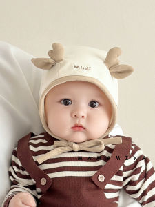 Cute Baby Hat Spring Autumn Winter Pure Cotton Newborn Bootie Cap Warm Ties Head Cover Breathable Korean Style Infant Cap