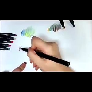 5/1Pc Black Wood Rainbow Pen Large 7-Color Pencil for Sketching Graffiti Painting Student Stationery