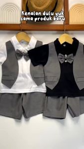 Baju Anak Laki-Laki Setelan Rompi Grey Berkualitas 1-4 Tahun