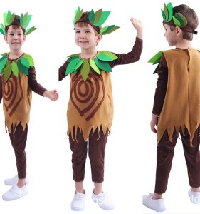 WUYIMEI | Childrens Tree and Elf Costume for Performance Green