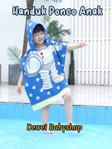 Handuk Renang Ponco Anak Bayi ( Swim Kids Baby Towel / Handuk Topi Lucu Batita / Balita Mandi/Berenang / Kado Ultah / Bingkisan Hadiah Ulang Tahun / Gift )