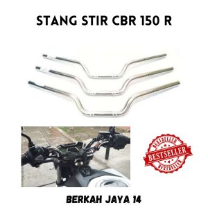 STANG STIR CBR 150 R WARNA HITAM CHROME BAHAN BESI TEBAL HARGA MURAH BARANG BERKUALITAS PROMO DISKON TERLARIS