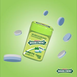 Doublemint ลูกอมดับเบิ้ลมิ้นต์ รสเปเปอร์มินต์​ 12.4 กรัม*มีให้เลือกหลายแพ็กไซซ์