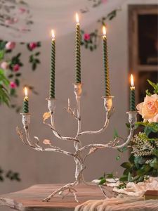 Vintage Retro Antique Tree-shaped Multi-head Candle Holders for Ambience Decoration